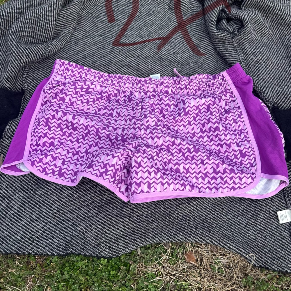 Purple Patterned Women's Shorts